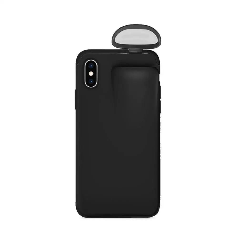 Силиконовый чехол 2 в 1 для телефона iPhone 11 Pro Max Xs Xr X 10 8 7 Plus футляр AirPods набор
