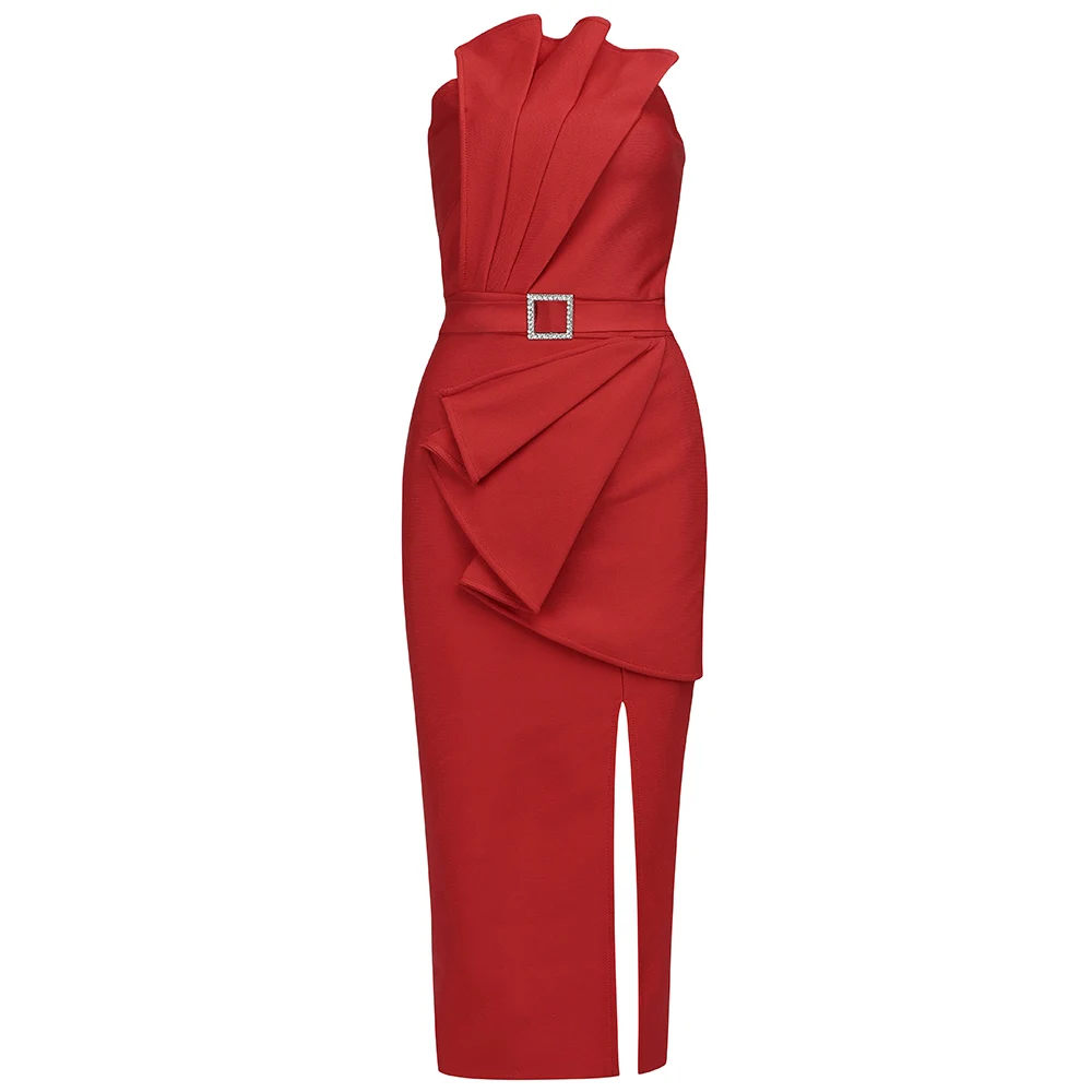 

2021 Summer Party Dress Sexy Bandage Dress Women Fashion Bodycon Strapless Backless Elegant Ladies Casual Dresses