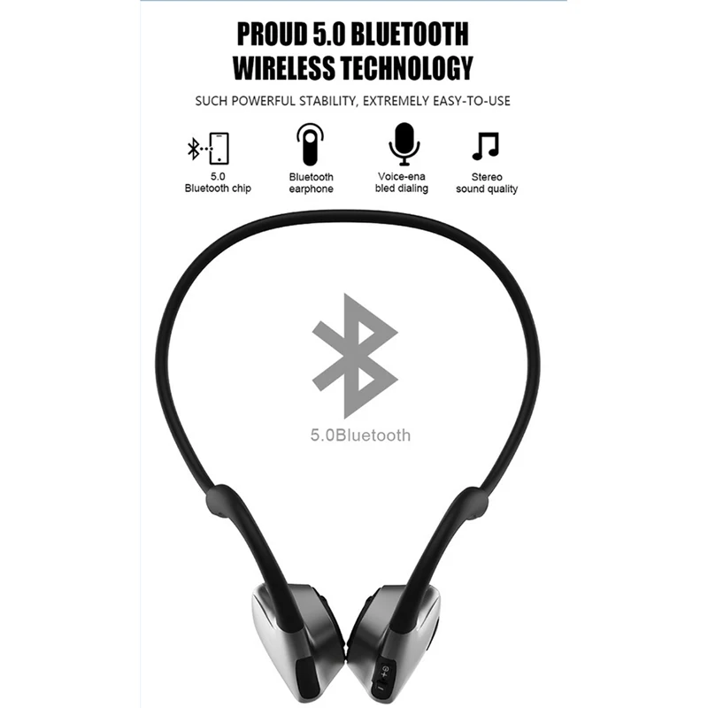 R9 костная проводимость Bluetooth наушники беспроводные bluetooth наушники с микрофоном стерео Hands-free для бега, спорта, тренировки