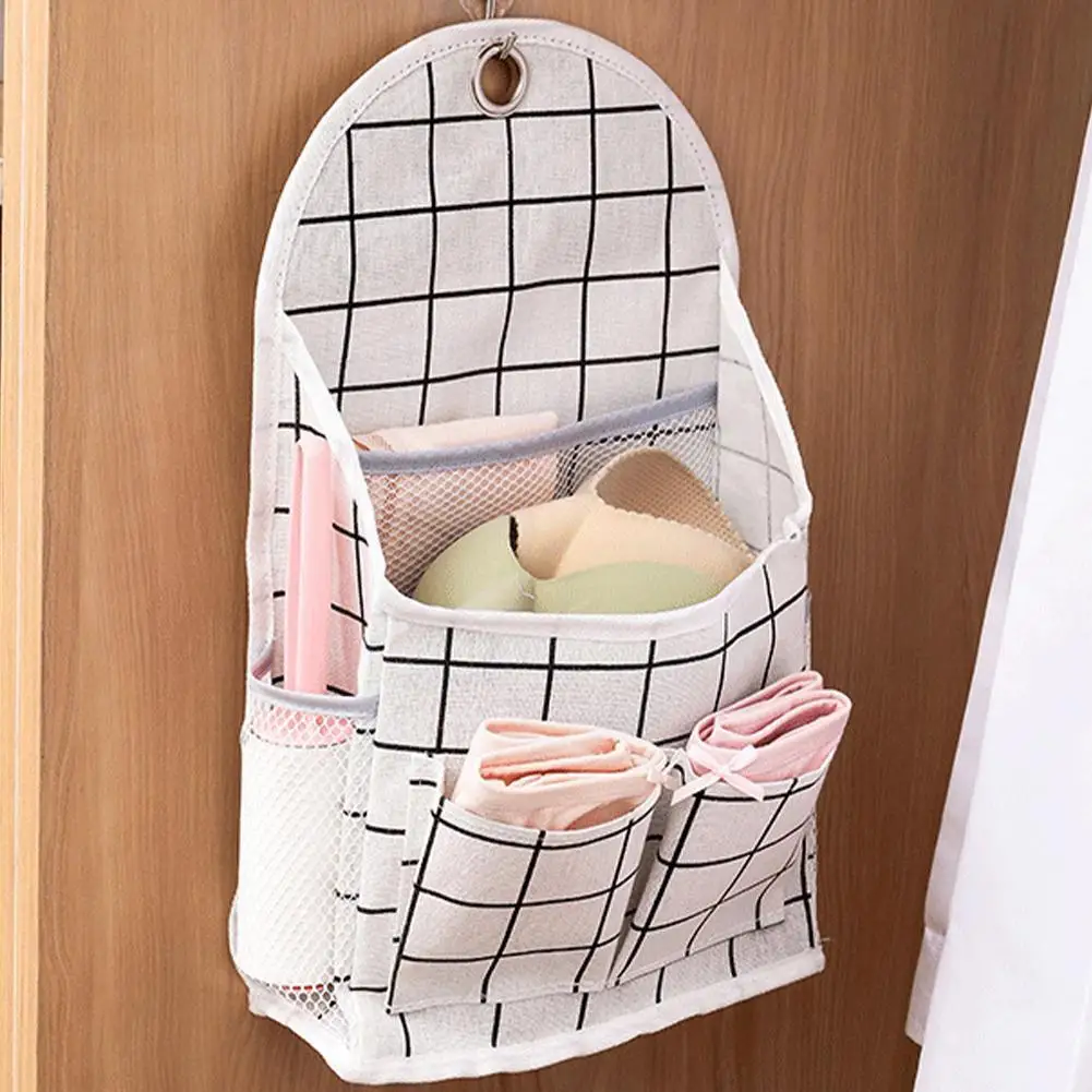 Wall Mounted Wardrobe Organizer Sundries Storage Bag Hanging Cosmetics Bathroom Pouch Toys Wash Jewelry H9W1 | Дом и сад