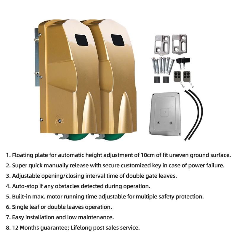 400 кг сверхмощный Автоматический двойной ролик Открыватель поворотных ворот