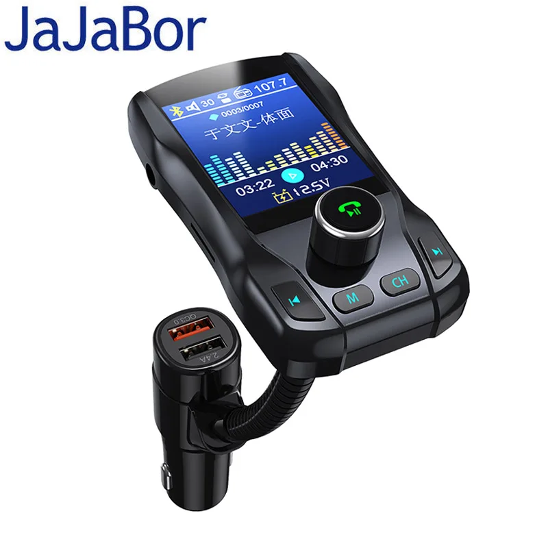 Jajabor Bluetooth 5 0 автомобильный комплект беспроводной fm передатчик громкой связи