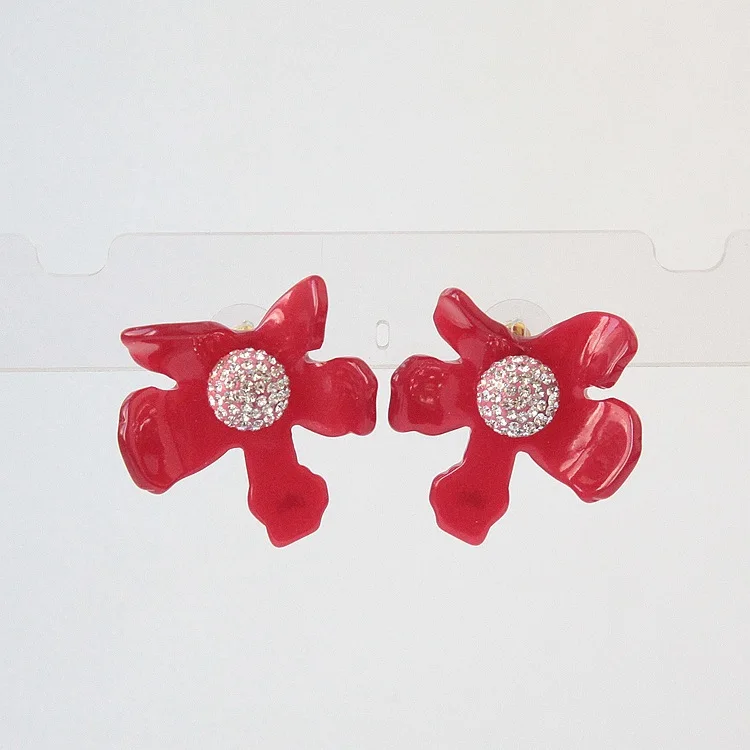 

Designer earring white resin studs safflower earring