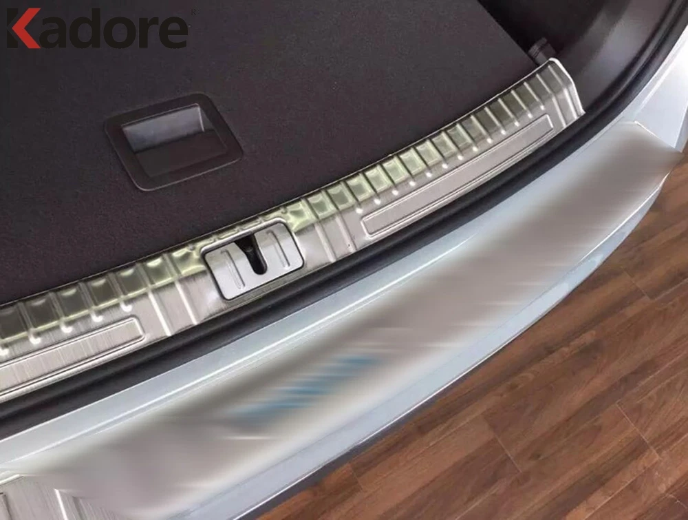 Нержавеющая сталь задний багажник бампер чехол накладка для Volkswagen VW Tiguan 2017 2018 2019