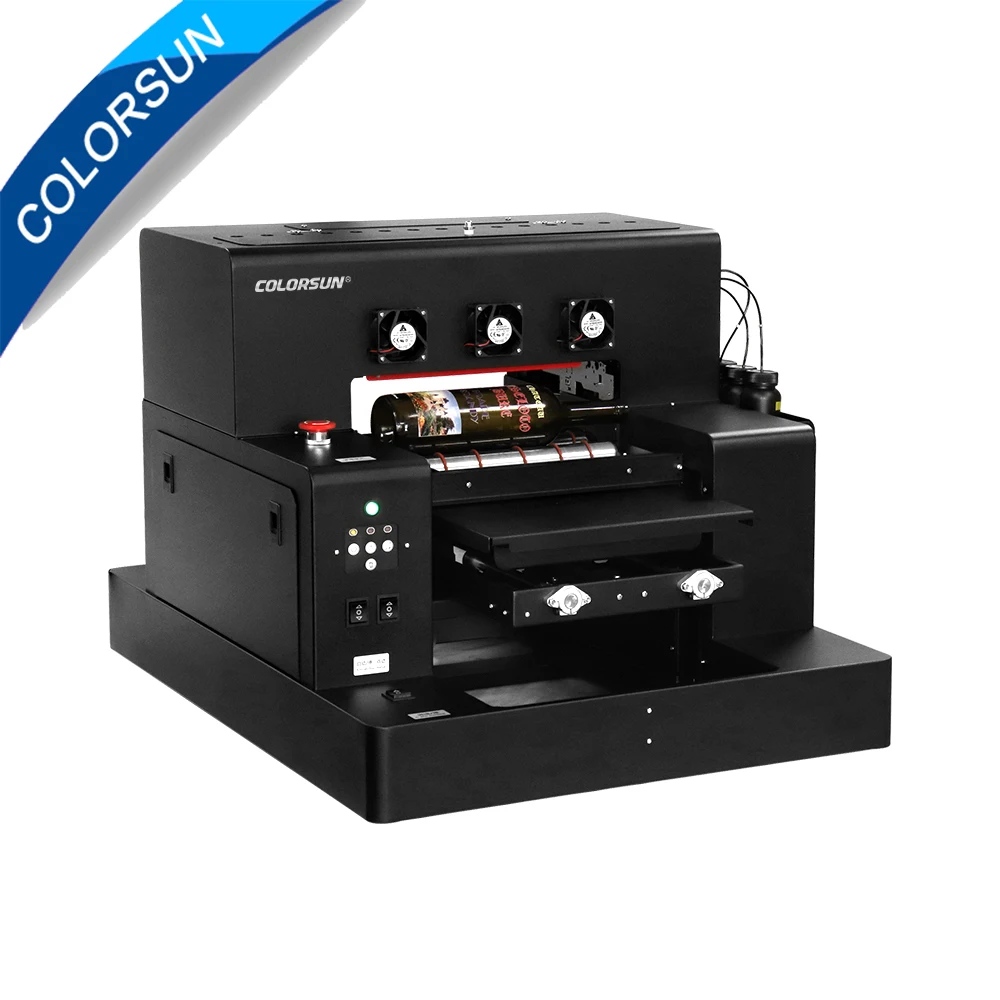 Colorsun автоматический УФ планшетный принтер A3 с держателем бутылки для