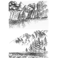 daboxibo mountain and tree clear stamps mold for diy scrapbooking cards making decorate crafts 2021 new arrival