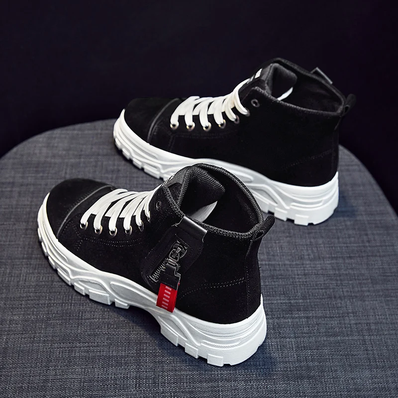 Женские ботинки martin из флока зимние женские кроссовки на молнии и не сужающемся