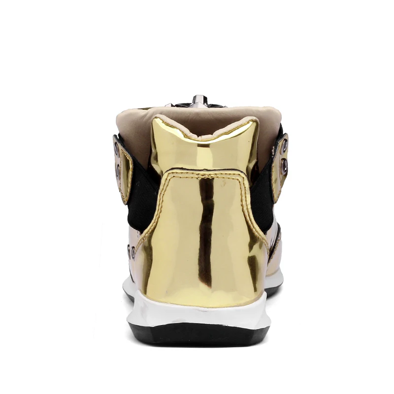 New Men's Sneakers High Top Sequined Rivet Men Flat Shoes Casual Zapatos Hombre Male zapatillas hombre Flats Botas | Обувь