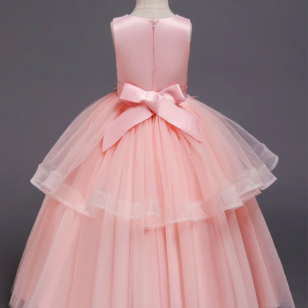 Butterfly Princess Dress Flower Girls Wedding Bridesmaid Dresses for Kids Tulle Long Elegant Ball Gown Party |