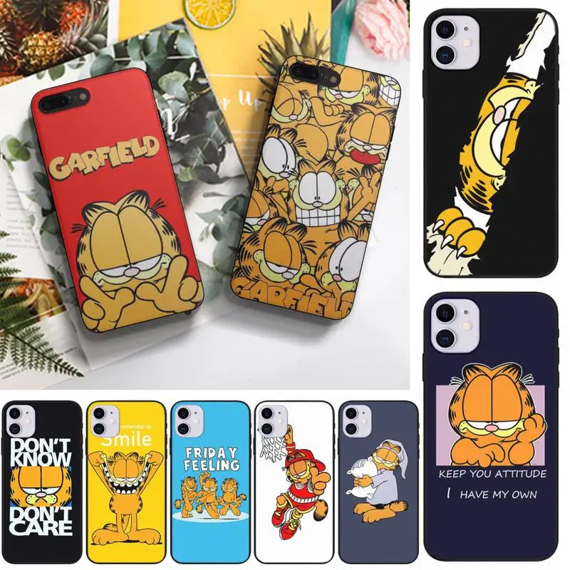 

Cute Cartoon Anime Yellow Cat Phone Case Fundas Shell Cover For Samsung A51 A52 A71 A72 A80 A91 A20E A32 A31 A21 A11