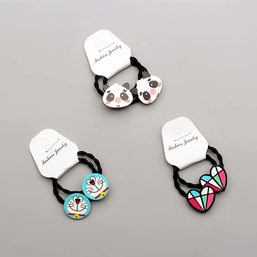2 шт. веревка для волос с мультяшным животным Кроликом медведем котом детей