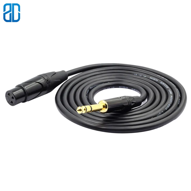 Кабель-удлинитель для микрофона 6 35 мм Canon с 3 контактами Папа-мама