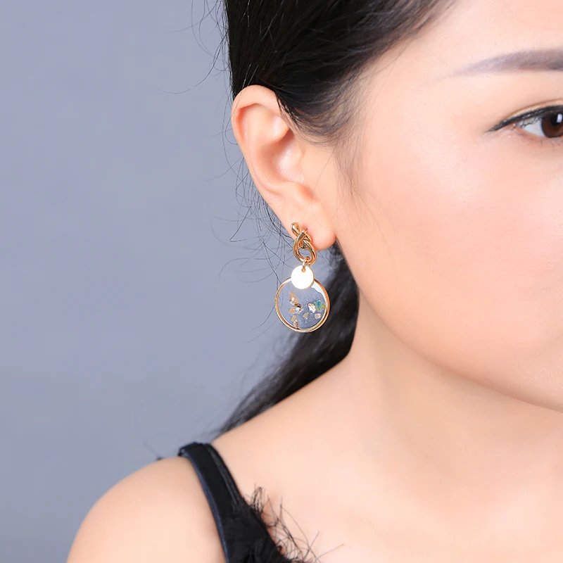 Модные серьги Капли Ювелирные изделия Горячие уникальные круглые грязные