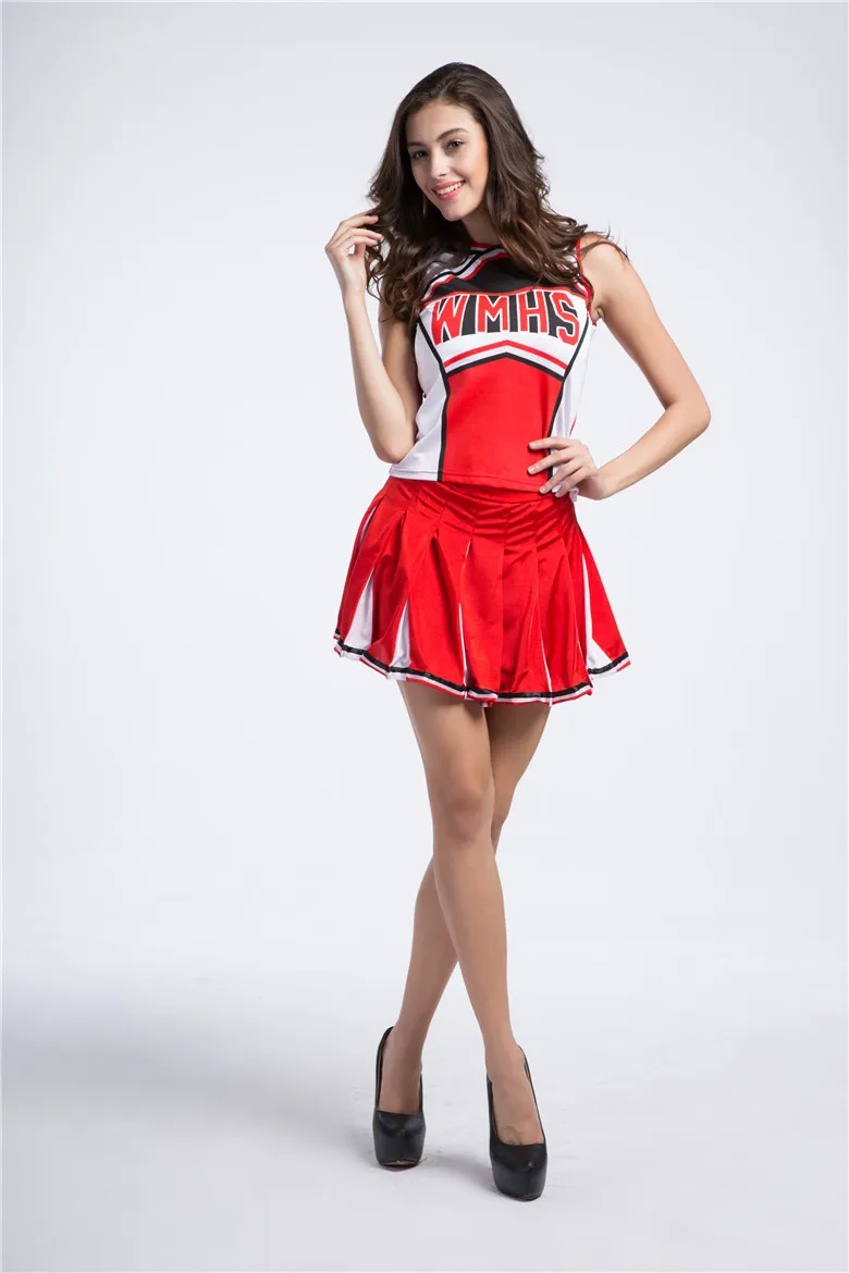 Пикантные High School для девушек Для женщин Glee-стиль костюм Болельщицы Необычные