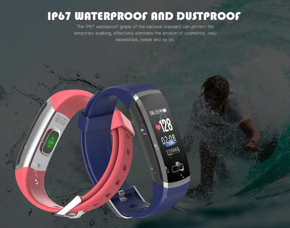 Longet GT101 умный браслет для мужчин фитнес-трекер Спорт Водонепроницаемый Звук скорость сна монитор напоминание часы для ios Android