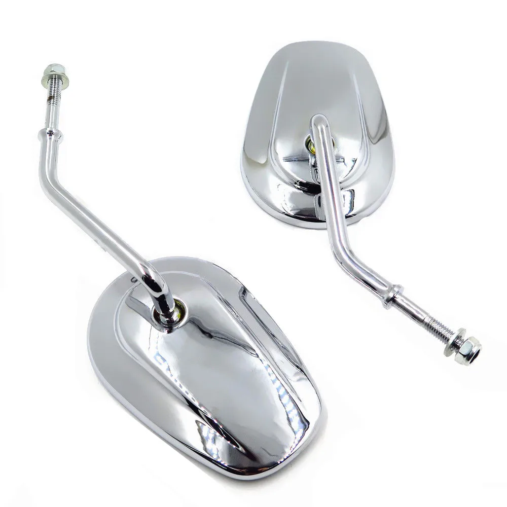 Motorcycle Chrome /Black 8mm Oval Rear View Side Mirrors Street bike For Harley Dyna Electra Glide Fatboy Road Touring | Автомобили и