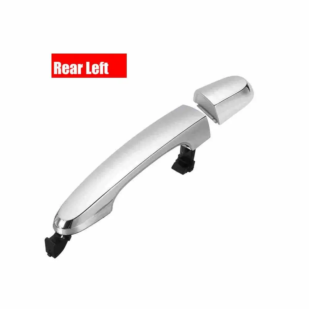 Rear Left Наружная дверная ручка с чехлом для KIA Sorento 2011 2012 2013 с умным отверстием для ключа ABS Хромированная формовочная накладка ободок 1 шт - Цвет: Rear Left