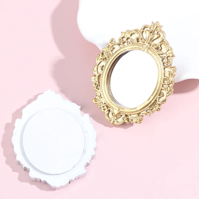 

1/12 Dollhouse Frame Accessories Furniture Miniature Mirror Wall Room Mirror For Dollhouse Decoration New