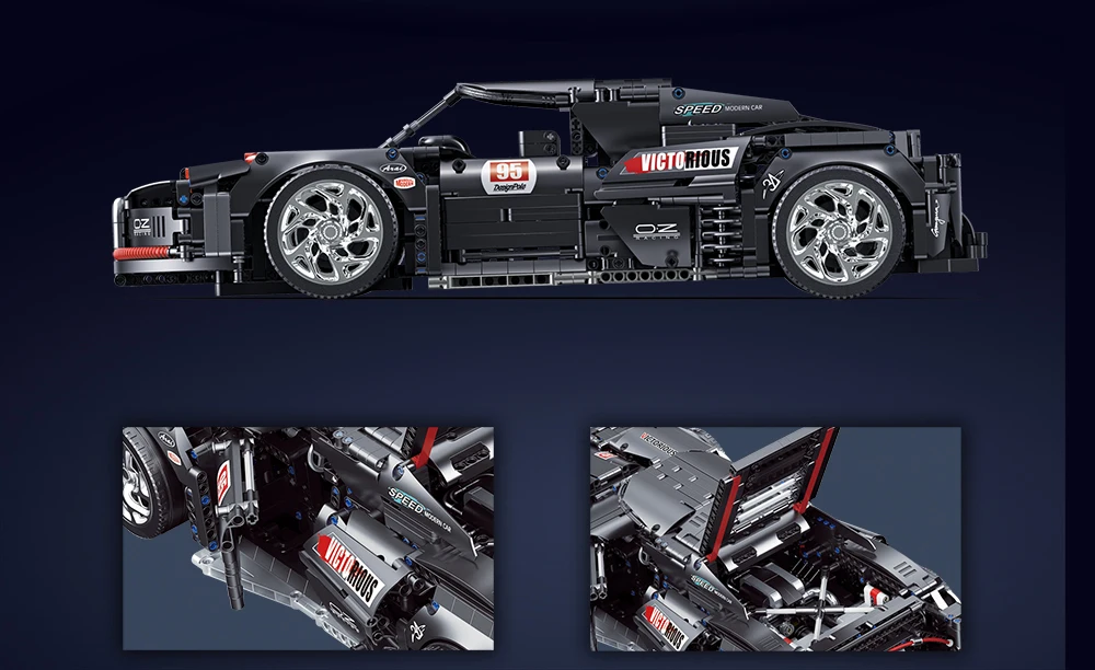 

Racing Car Toys Blocks Model Classic Building Bricks Rc Cars Trucks Super Speed Vehicle Gifts For Kids Boyfriend MOC High-tech