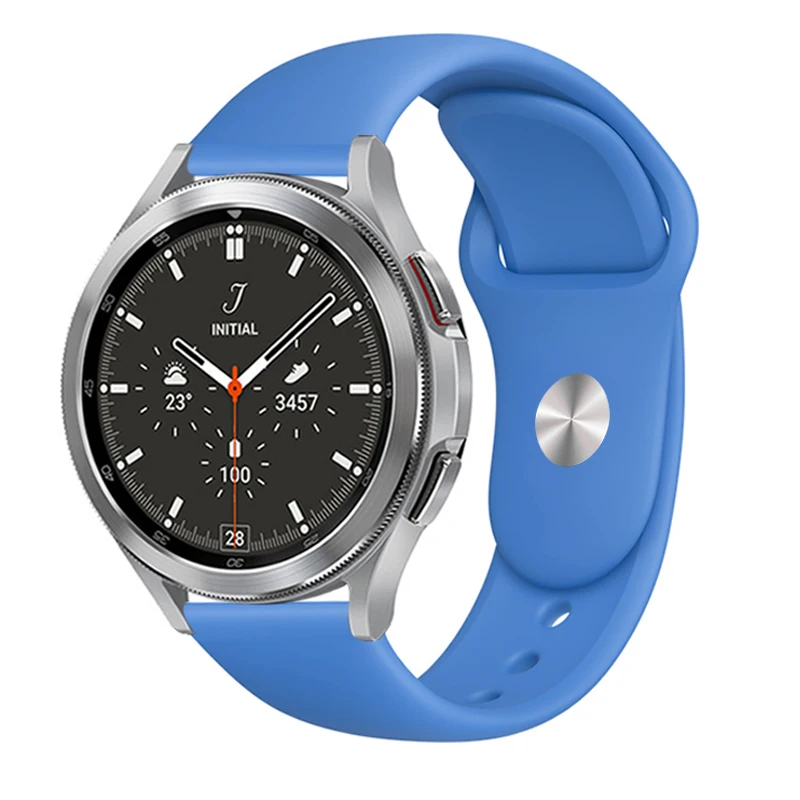 

Ремешок силиконовый для Samsung Galaxy watch 4 Classic 46 мм 42 мм Active 2, браслет для смарт-часов amazfit, 22 мм 20 мм