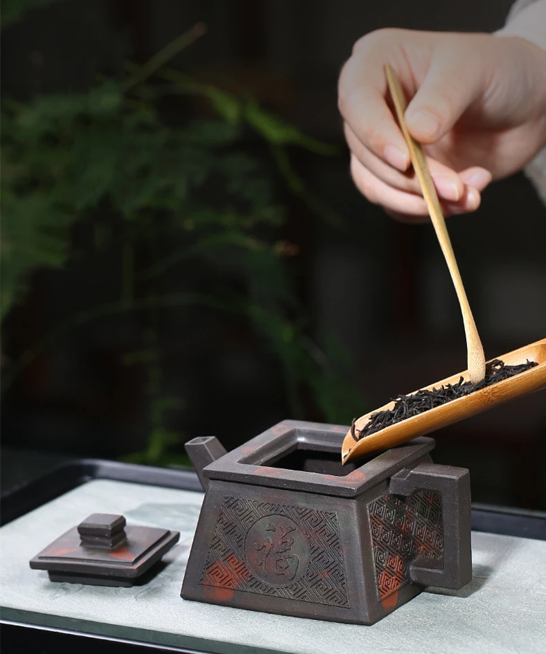 Китайский чайник четыре стороны кунг-фу на удачу креативная чайная посуда ручной