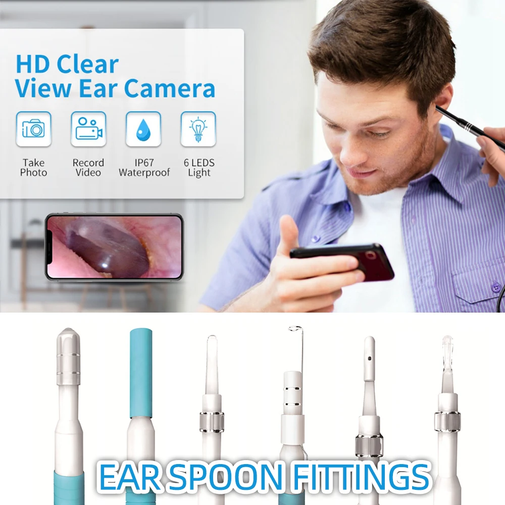 Мини чистый ушной эндоскоп камера для смартфона Android бороскоп мобильный Otoscope