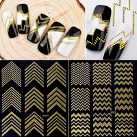 new products in 2021 adhesive 3d metal line decals nail stickers for nail art decoration diy designer work accessories 7 7x9cm