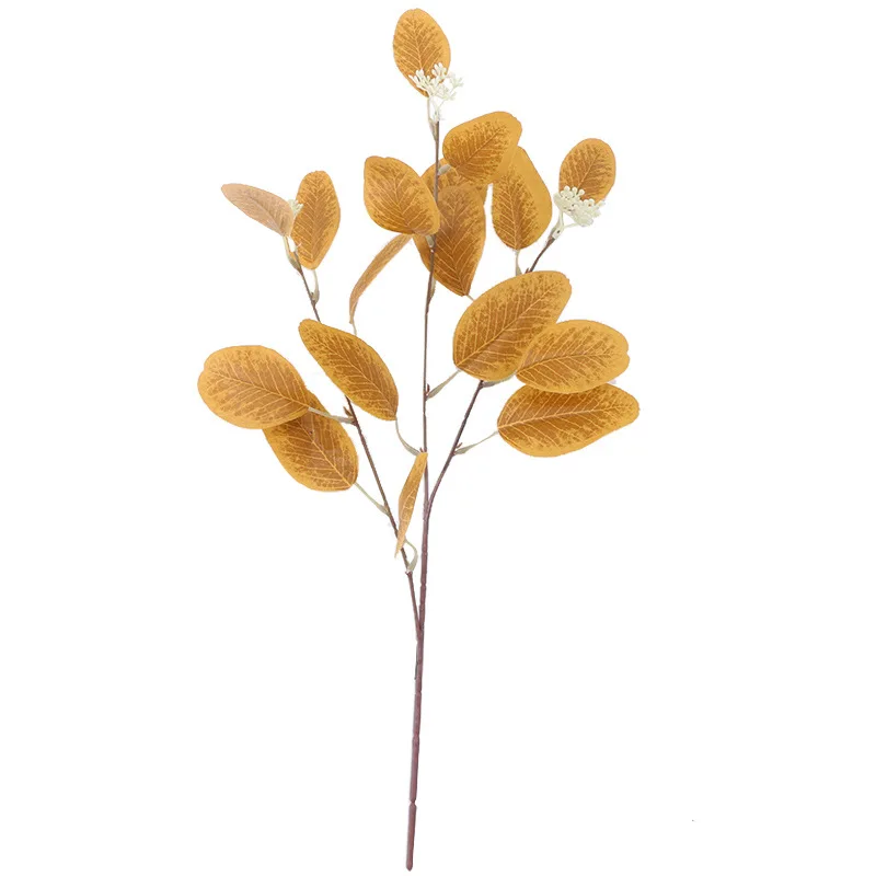 Листья искусственного эвкалипта разных цветов пластиковые поддельные листья