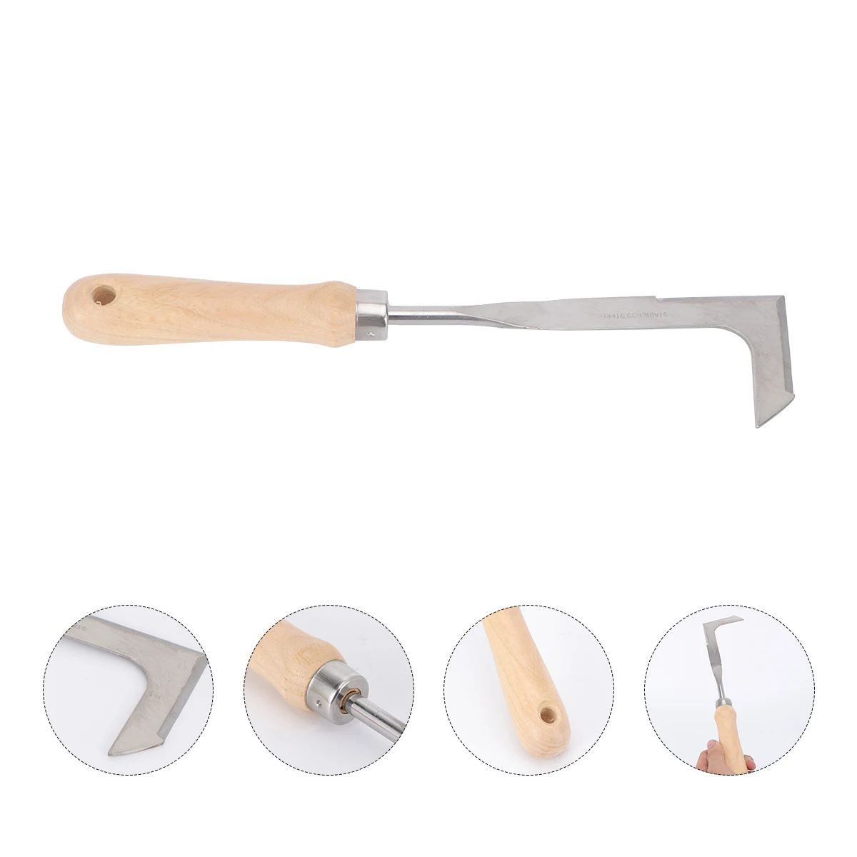 1 шт. серп из нержавеющей стали с деревянной ручкой ручной многоцелевой