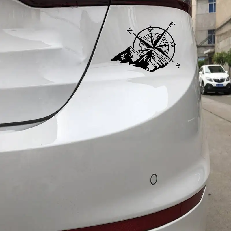 12CM*16.6CM Jungle Adventure Sports Compass Car Sticker Decoration Motorcycle Fashion Decal Black Silver Laser Decor | Автомобили и