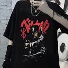 Футболка Furious Gattsu Berserk Мужская, предварительно shrunk хлопковая Футболка с героями Byronic, с кишками героев, летняя футболка с коротким рукавом, топы с Аниме Манга