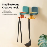 small octopus hooks transparent strong self adhesive door wall hangers hooks traceless hook rack for kitchen bathroom new