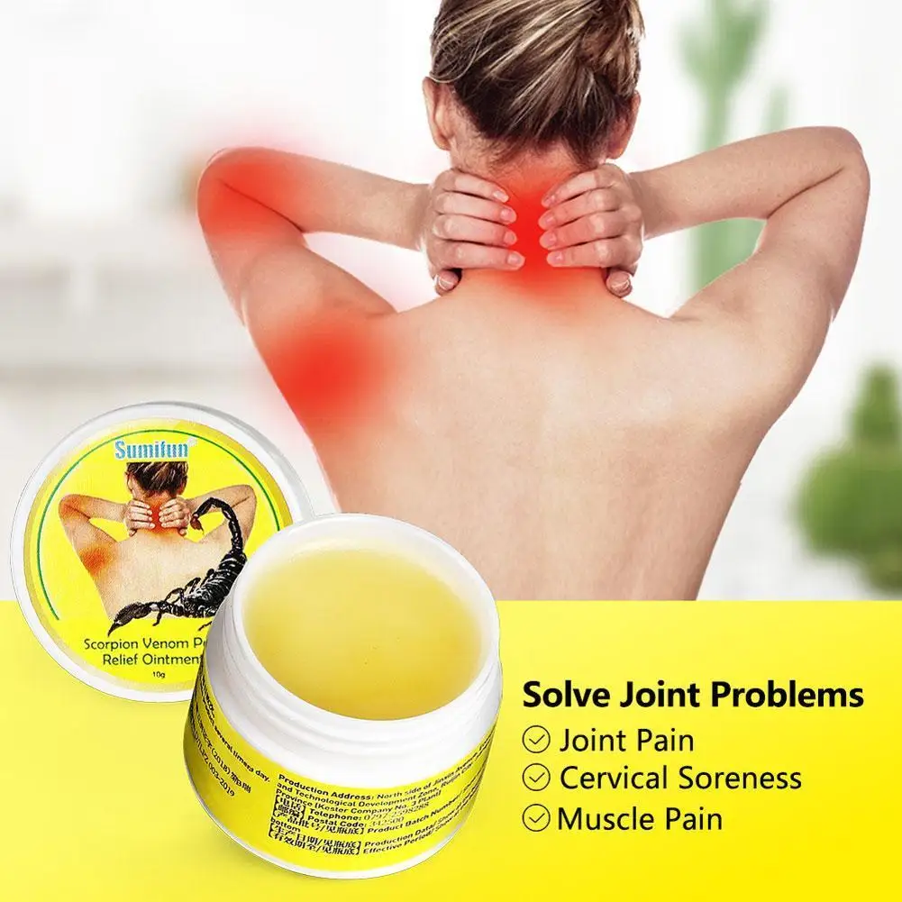 

10g Sumifun Scorpion Venom Analgesic Ointment Arthritis Back Muscle Strain Joint Rheumatism Pain Relief Body Massage Plaster