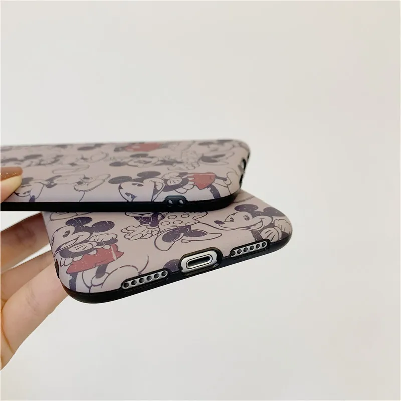 Милый мультяшный Ретро чехол для телефона с Микки Маусом для IPhone 11 Pro Max X XS MAX XR 6 6 s 7 8 Plus Мягкий IMD силиконовый чехол-накладка