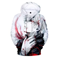 3d printing tokyo ghoul fashion mens hoodies cartoons anime figure o neck selling trend hooded sweatshirts unisex sweatshirt