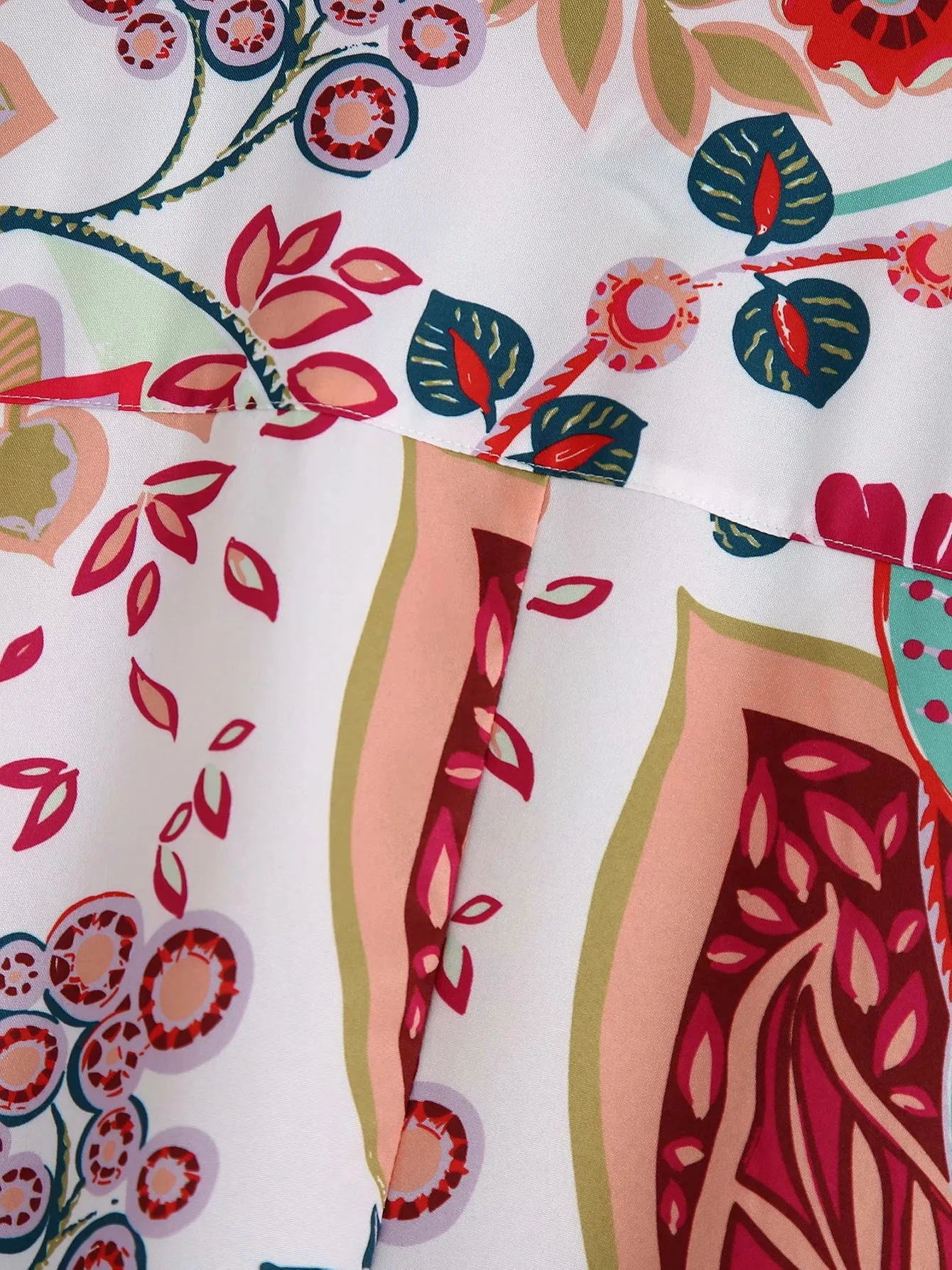 

European and American women's new digital flower print pocket shirt dress DLQZ1639