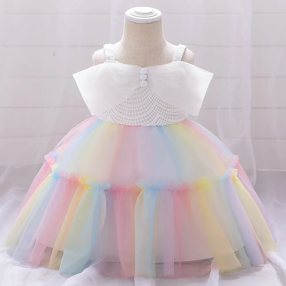 

Классическое Тюлевое платье с цветочным узором для девочек с бантом, Пышное Бальное платье для маленьких девочек на день рождения, детское ...