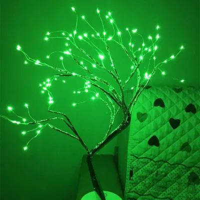 

NEW USB LED Night Light Mini Christmas Fire Tree Copper Wire Garland Light Table Lamps Fairy Lights Holiday Lamp for Home Kids