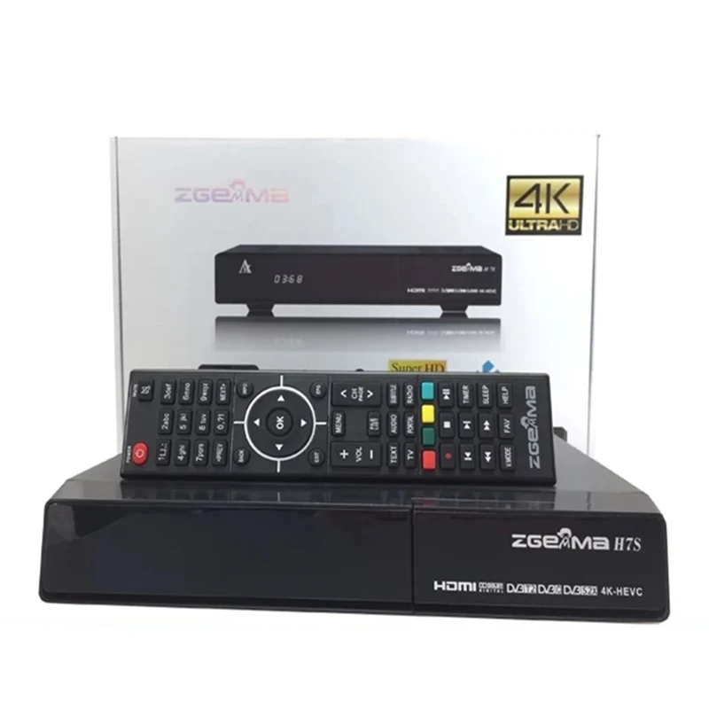 Спутниковый ресивер Zgemma H7S E2 Linux 4K UHD 2 * DVB-S2/S2X + DVB-T2/C три тюнера цифровой декодер