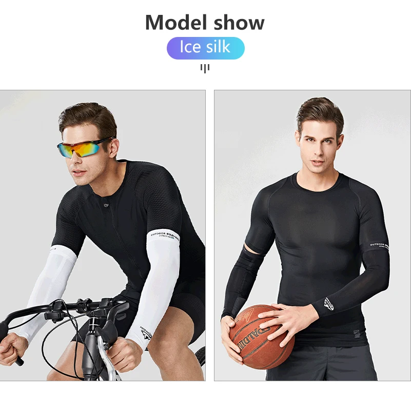 Налокотники из ледяной ткани защита от УФ излучения для бега езды на велосипеде