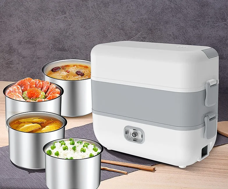 Электрический Портативный Ланч бокс с подогревом контейнер для еды из
