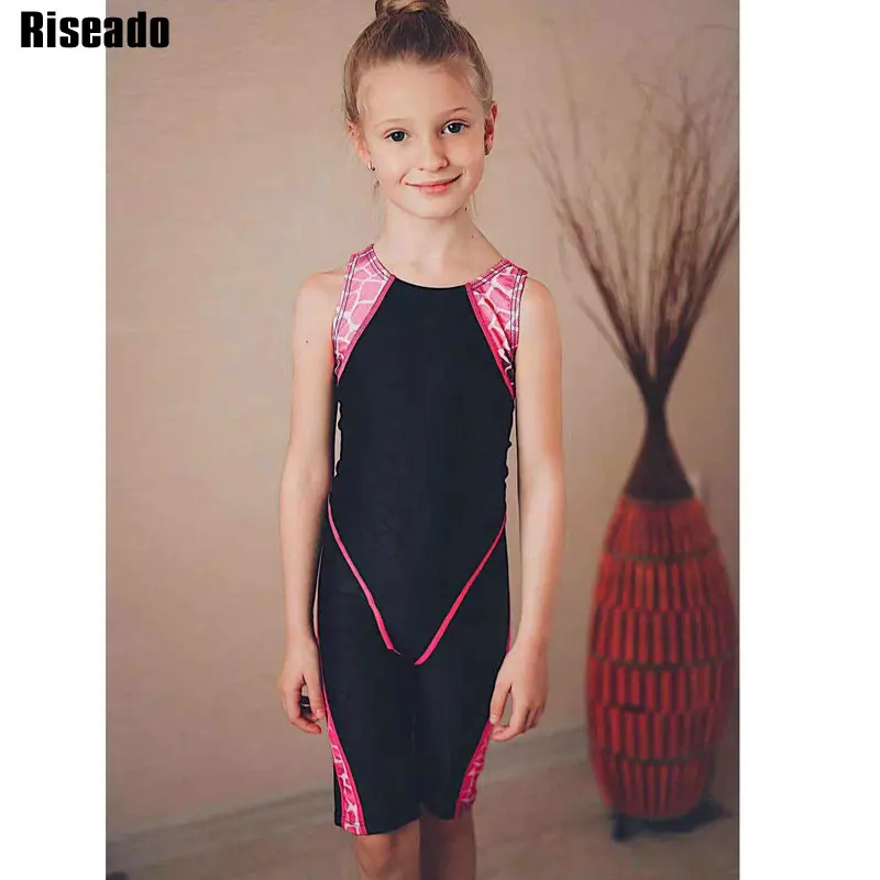 Riseado/спортивный слитный купальник в стиле пэчворк; коллекция года; одежда для купания для мальчиков и девочек; детский купальный костюм; Новинка; купальный От 8 до 12 лет
