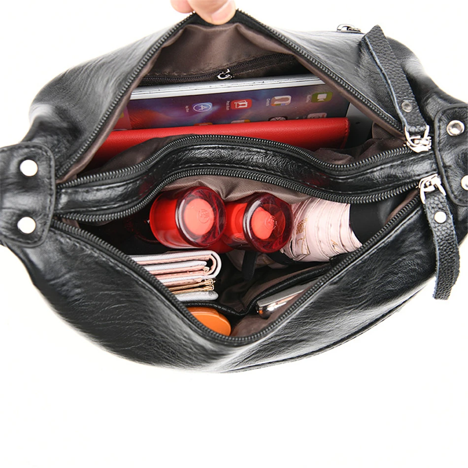

Large Capacity Leather HandBag Designer Handbags High Quality Crossbody Bags for Women Shoulder Messenger Bags Bolsos Sac A Main