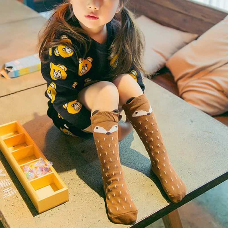 1 пара хлопковые носки для детей с персонажами из мультфильмов Гольфы рисунком