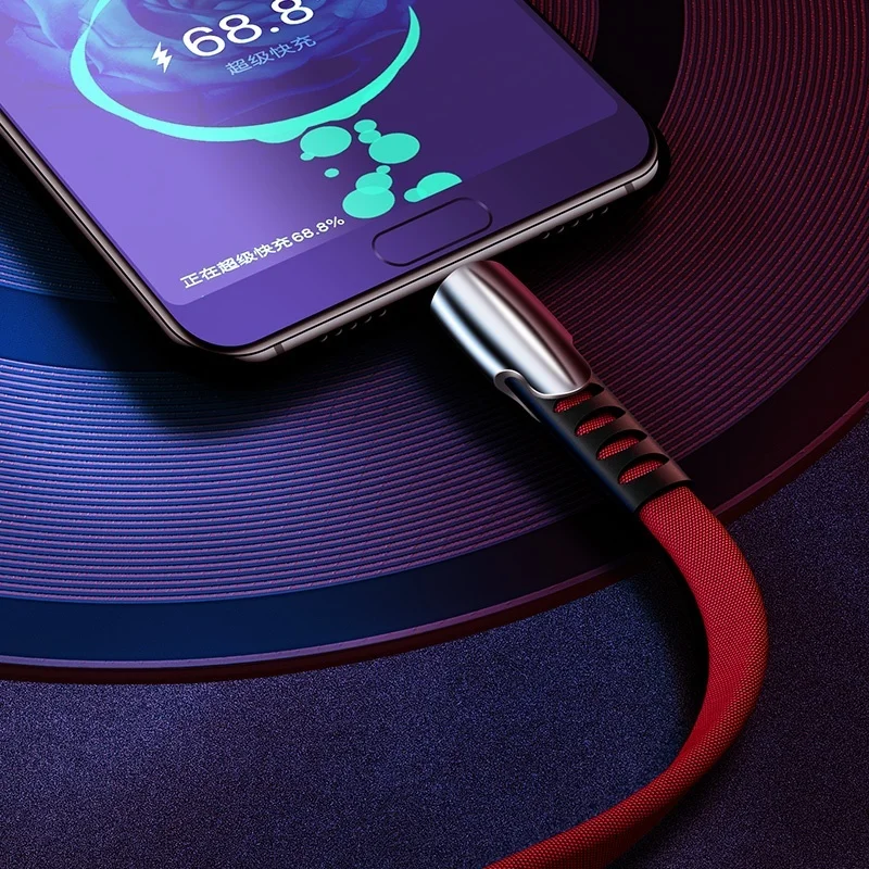 5A супер быстрое зарядное устройство линии передачи данных для Xiaomi 9 9T huawei P20 P30 type C кабель для samsung S9 S10 A50 A70 цинковый сплав USB кабель