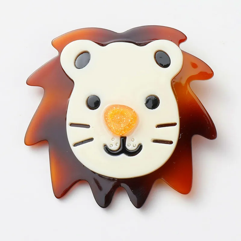 Женская акриловая брошь в виде головы льва из ацетатного волокна | Украшения и