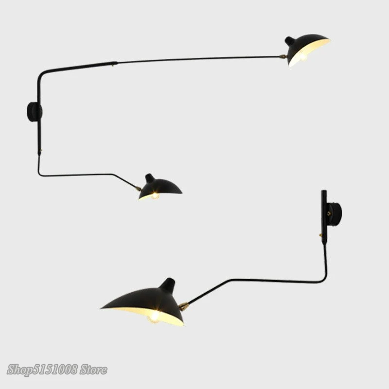 

Modern revolving living room wall lamp hanging lamp northern Europe Sergei Muller long pole bedroom wall lamp creative lighting
