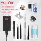YOUYUE 305, 75 Вт, мини Портативный цифровой электрический паяльная станция Регулируемый термостат припой железа с T12 кончик сварочные 110220V