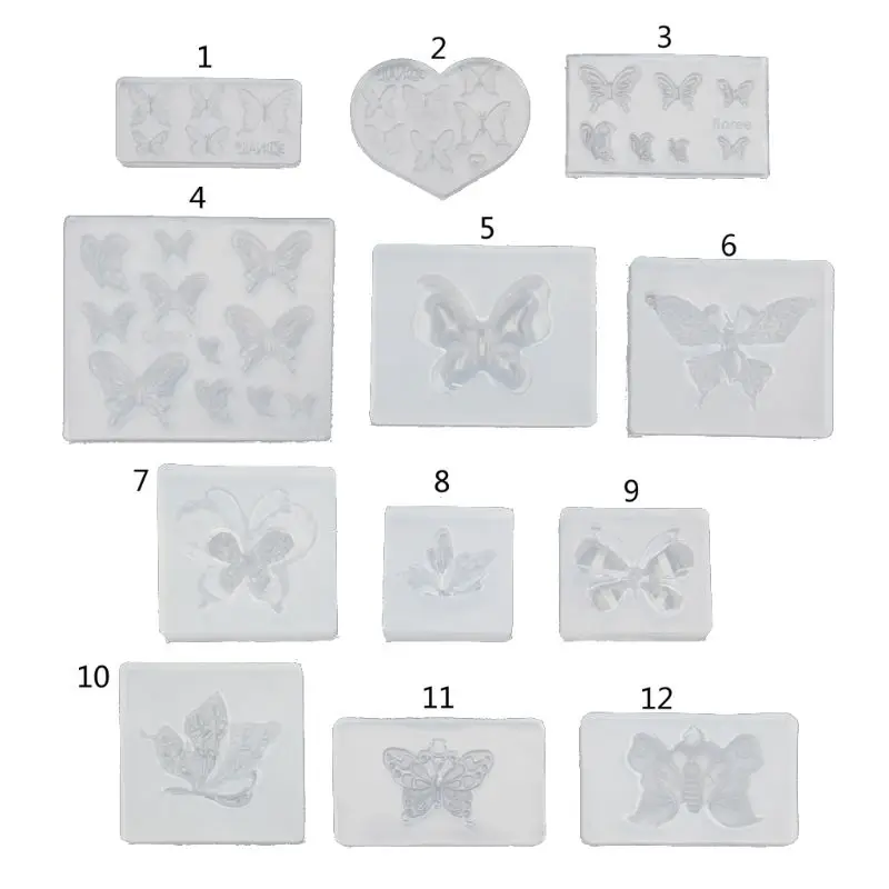 

Cute Butterfly Silicone Resin Molds Earring Necklace Pendant Jewelry Tools