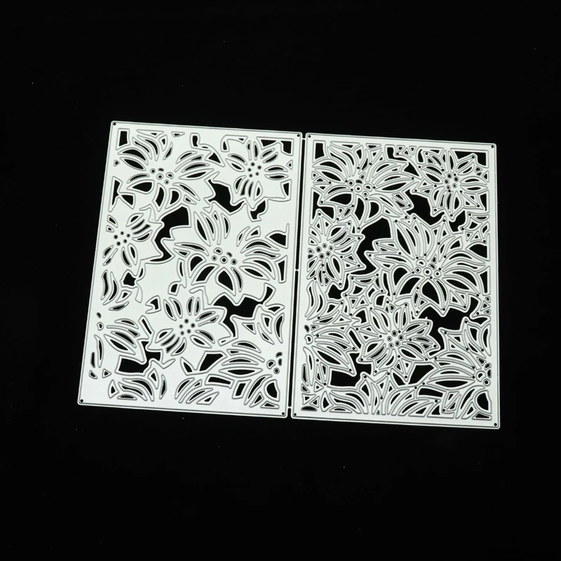 

JC Frame Metal Cutting Dies Flower Rectangle Background Scrapbooking Handmade Punch Shape Stencil Craft Mold Mould Model Decor